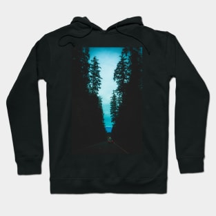 Moody Blue Hour Forest Drive Hoodie